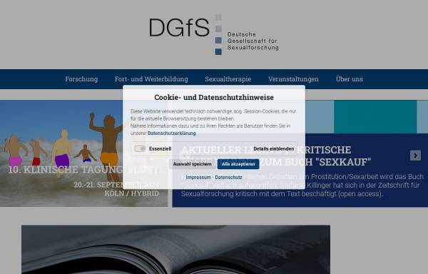 Vorschau von www.dgfs.info, Deutsche Gesellschaft für Sexualforschung - DGfS
