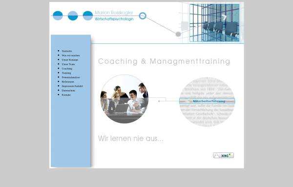 Vorschau von www.rosskogler.de, Dipl.-Psych. Marion Rosskogler - Coaching und Training