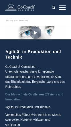 Vorschau der mobilen Webseite www.gocoach.de, GoCoach - Dipl.-Ing. Klaus Goldbeck