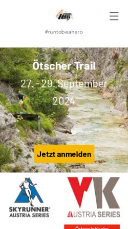 Vorschau der mobilen Webseite www.oetschermarathon.at, Ötscher Ultramarathon in Österreich