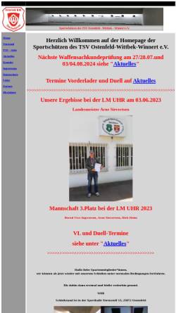 Vorschau der mobilen Webseite www.dirkheim.net, Schützensparte des TSV Ostenfeld-Wittbek-Winnert e. V.