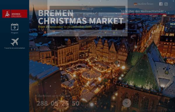 Vorschau von www.bremer-weihnachtsmarkt.de, Bremen Weihnachtsmarkt - Arge Bremer Märkte