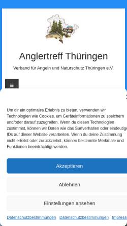 Vorschau der mobilen Webseite www.anglertreff-thueringen.de, Verband für Angeln und Naturschutz Thüringen e.V.
