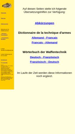Vorschau der mobilen Webseite norbert.kraft.free.fr, Wörterbuch der Waffentechnik (Norbert Kraft)