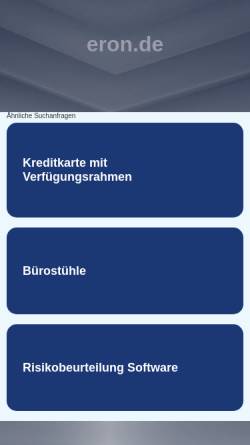 Vorschau der mobilen Webseite www.eron.de, Eron Objekteinrichtungen GmbH