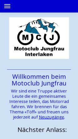 Vorschau der mobilen Webseite www.motoclub-jungfrau.ch, Motoclub Jungfrau