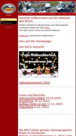 Vorschau der mobilen Webseite www.mc-greifensee.ch, Motorrad-Club Greifensee