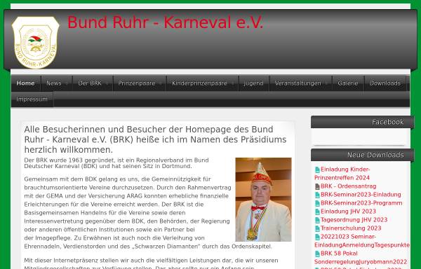 Vorschau von www.bund-ruhr-karneval.com, Bund Ruhr-Karneval e.V. (BRK)