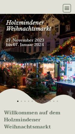 Vorschau der mobilen Webseite weihnachtsmarkt-holzminden.de, Holzminden Weihnachtsmarkt