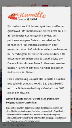 Vorschau der mobilen Webseite www.kamelle.de, Kamelle Karnevalszeitung