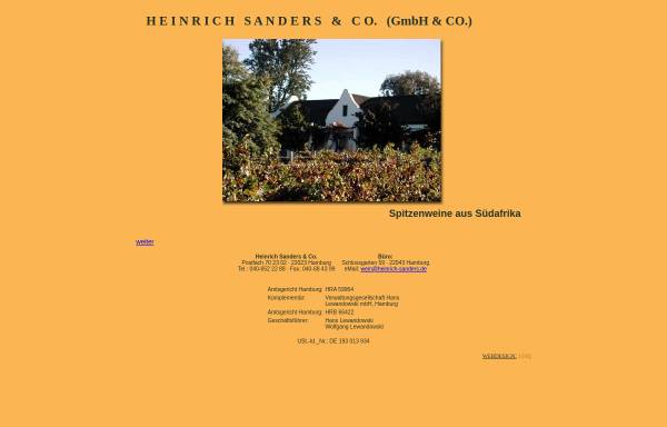Vorschau von www.heinrich-sanders.de, Heinrich Sanders GmbH & Co.