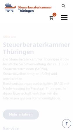 Vorschau der mobilen Webseite www.stbk-thueringen.de, Steuerberaterkammer Thüringen
