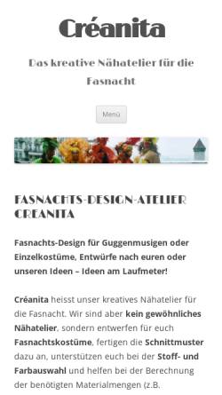 Vorschau der mobilen Webseite creanita.ch, Créanita