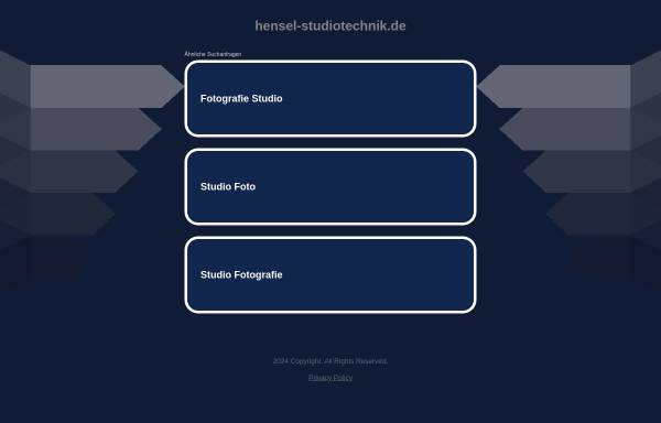 Vorschau von www.hensel-studiotechnik.de, Hensel Studiotechnik GmbH & Co. KG