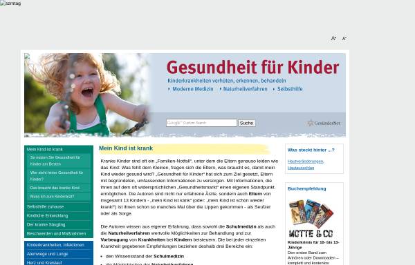 Vorschau von www.gesundheitfuerkinder.de, Gesundheit für Kinder