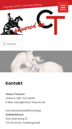 Vorschau der mobilen Webseite claus-theurer.de, Claus Theurer