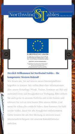 Vorschau der mobilen Webseite www.northwind-stables.de, Northwind Stables