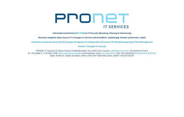 Vorschau von www.pronet.at, Pronet Internet & Multimedia Services
