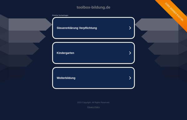Vorschau von www.toolbox-bildung.de, Toolbox Bildung