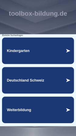 Vorschau der mobilen Webseite www.toolbox-bildung.de, Toolbox Bildung