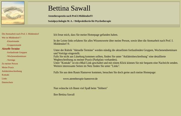 Vorschau von www.atemtherapie-lueneburg.de, Bettina Sawall