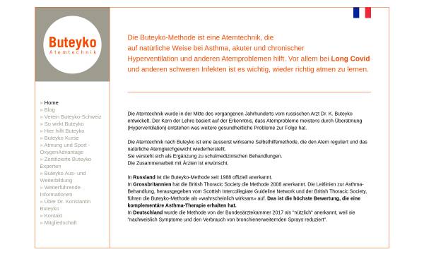 Vorschau von www.buteyko.ch, Buteyko