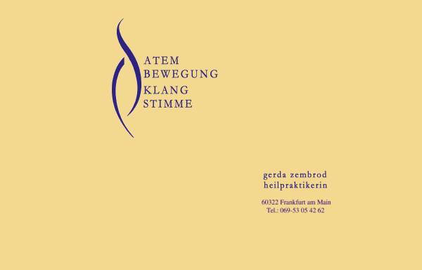 Vorschau von www.atem-klang-stimme.de, Gerda Zembrod - Praxis für Atemtherapie und Stimmbildung