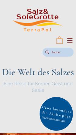 Vorschau der mobilen Webseite www.salzgrotte.de, Terrapol SalzGrotten