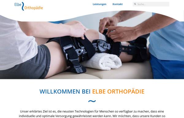 Vorschau von www.elbe-orthopaedie.de, Elbe-Orthopädie GmbH