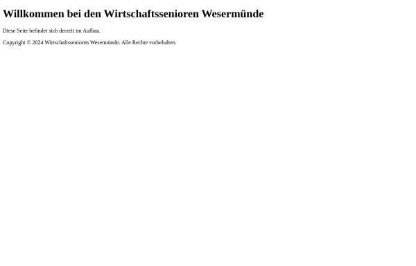 Vorschau von www.wirtschaftssenioren-wem.de, Wirtschaftssenioren Wesermünde