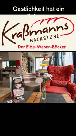 Vorschau der mobilen Webseite www.krassmanns-backstube.de, Bäckerei Kraßmann GmbH