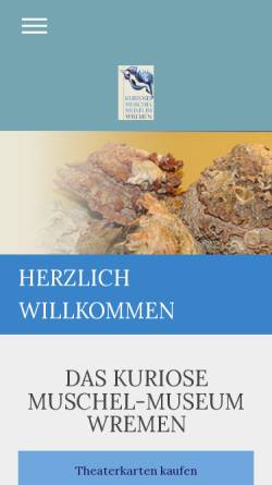 Vorschau der mobilen Webseite www.muschel-museum-wremen.de, Kurioses Muschel-Museum Wremen e.V.