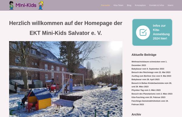 Vorschau von mini-kids-salvator.de, EKT Mini - Kids Salvator e.V.