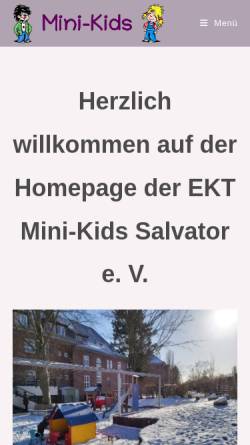 Vorschau der mobilen Webseite mini-kids-salvator.de, EKT Mini - Kids Salvator e.V.