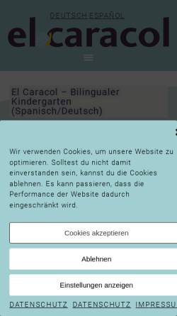 Vorschau der mobilen Webseite el-caracol.de, El Caracol - gestaltpädagogischer Kindergarten e. V.