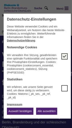 Vorschau der mobilen Webseite www.vetk.de, Verband Evangelischer Tageseinrichtungen für Kinder im Bereich der Länder Berlin und Brandenburg e.V.