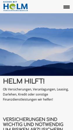 Vorschau der mobilen Webseite www.sicher-mit-helm.at, Versicherungsmakler & Vermögensberatung Herbert Helm
