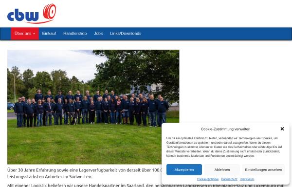 Vorschau von www.cbw-reifengrosshandel.de, CBW Reifengroßhandel GmbH Otzenhausen