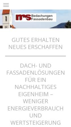 Vorschau der mobilen Webseite www.msbedachungen.ch, MS Bedachungen AG