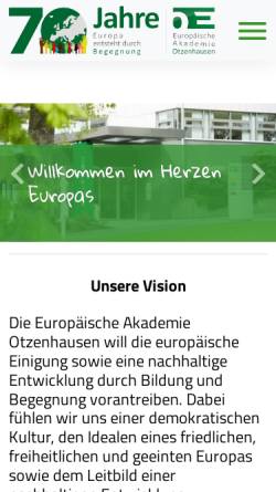 Vorschau der mobilen Webseite www.eao-otzenhausen.de, EAO Europäische Akademie Otzenhausen gGmbH