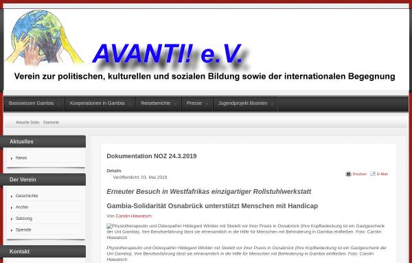 Vorschau von www.avanti-os.de, Avanti - Verein zur politischen, kulturellen und sozialen Bildung e.V.