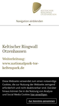 Vorschau der mobilen Webseite www.keltenring-otzenhausen.de, Projekt Keltischer Ringwall von Otzenhausen