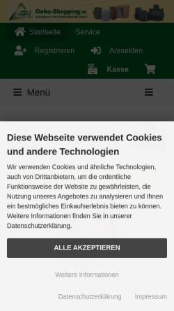 Vorschau der mobilen Webseite www.oeko-shopping.de, 1A Profi Handels GmbH