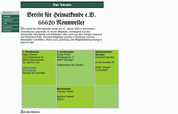 Vorschau von www.heimatkunde-nonnweiler.de, VHK Verein für Heimatkunde e.V.