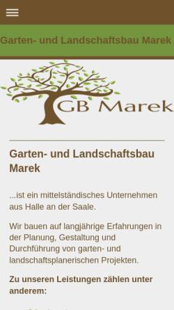 Vorschau der mobilen Webseite www.gartenbaumarek.de, Marek