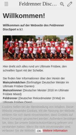 Vorschau der mobilen Webseite www.feldrenner.de, Feldrenner Mainz