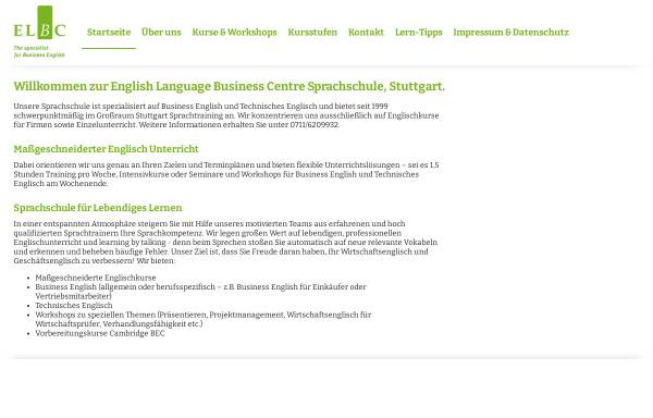 Vorschau von www.elbc.de, ELBC English Language Business Centre