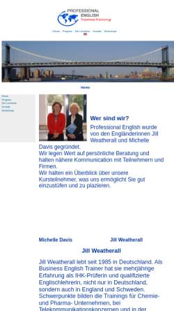 Vorschau der mobilen Webseite www.professionalenglish.de, Professional English