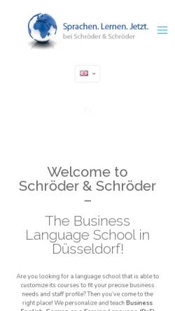 Vorschau der mobilen Webseite sprachschule-schroeder.de, Schröder & Schröder GmbH