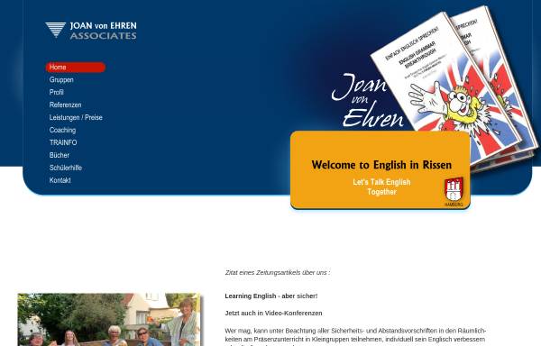Vorschau von joan-von-ehren.de, YES Your English Services